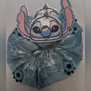 Primark Stitch Blue Glitter Kids Hair Scrunchies, Pack Of 2